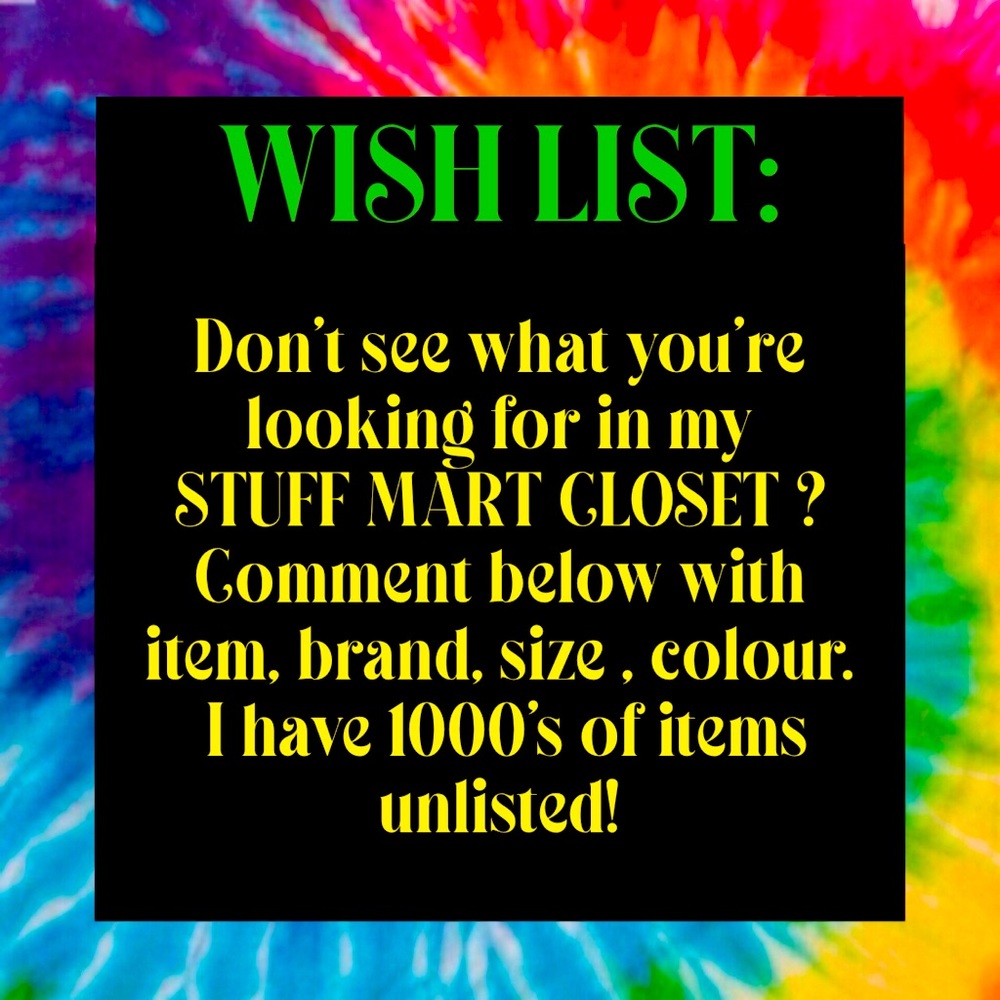 ⭐️Don’t see what you’re looking for?Comment below with item, brand, size…
